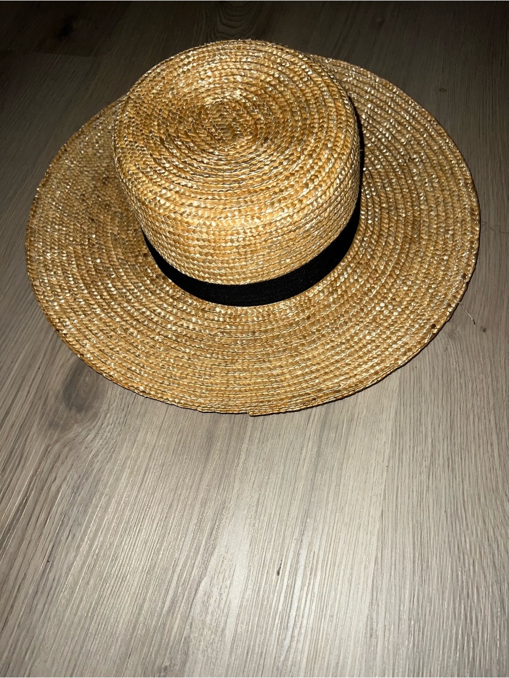 ASOS Straw Straw Hat with Black Band – Summer Beach Sun Hat